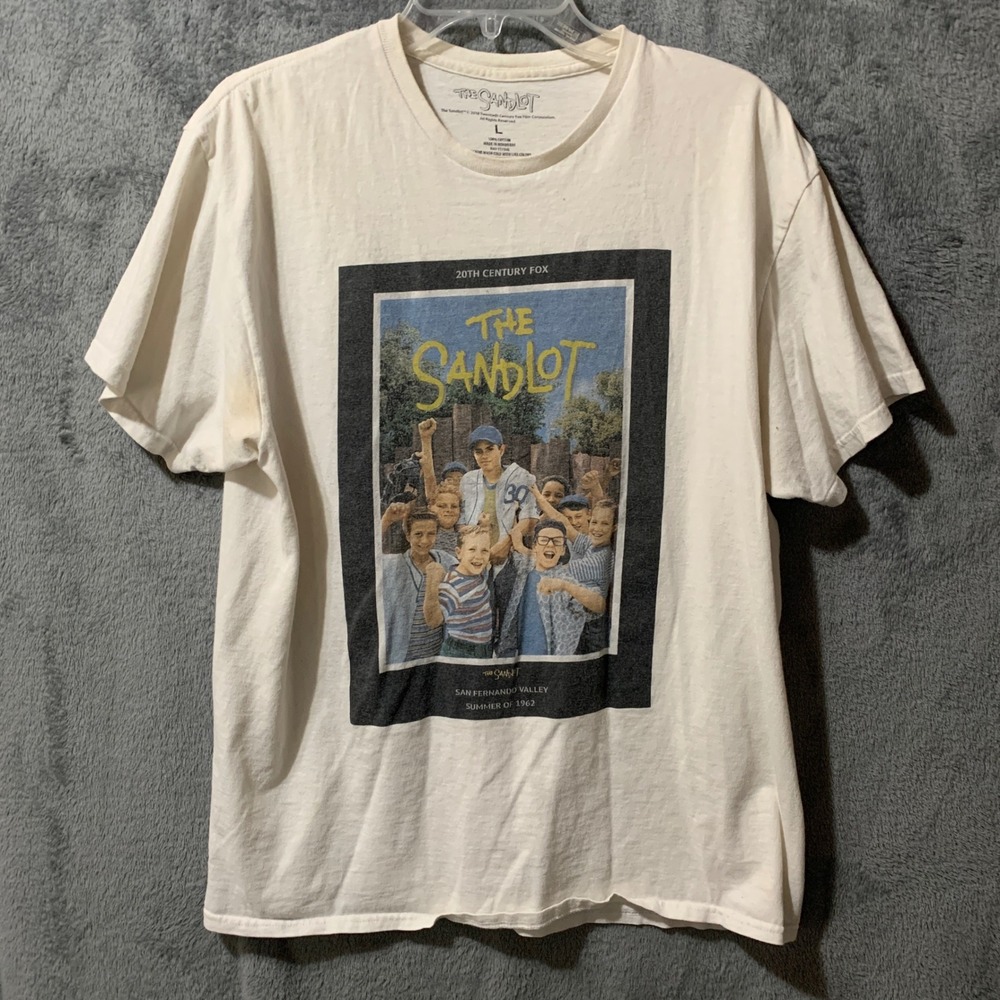 The Sandlot Movie Graphic T-Shirt Mens Large White 20th Century Fox 2018 Cotton